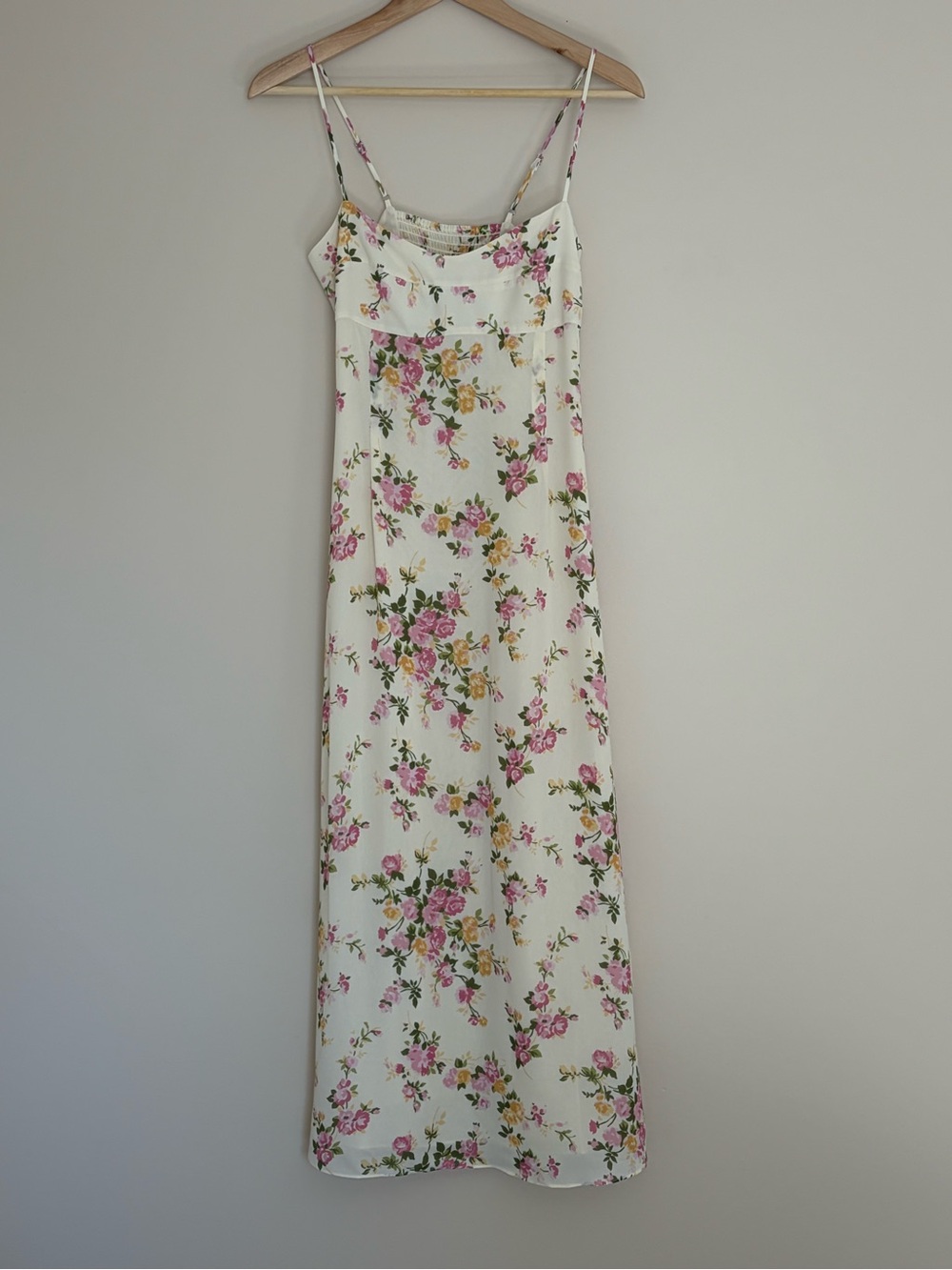 NEW Reformation Milica Midi Dress Posy Cream Pink Floral | US 6 UK 10 - Picture 6 of 16